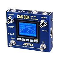 JOYO CAB BOX is a cabinet modeling pedal, with IR loading supported. It has 4 tube power amp simulations, 20 cabinet models and 11 classic microphone models. It has more interface, much bigger screen with more buttons compared with rival's similar pr...