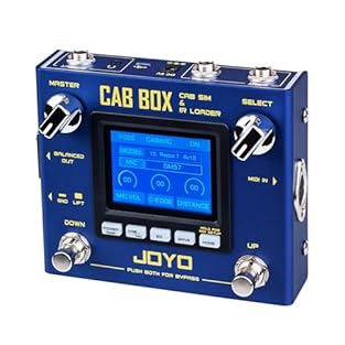 JOYO CAB BOX is a cabinet modeling pedal, with IR loading supported. It has 4 tube power amp simulations, 20 cabinet models and 11 classic microphone models. It has more interface, much bigger screen with more buttons compared with rival's similar pr...