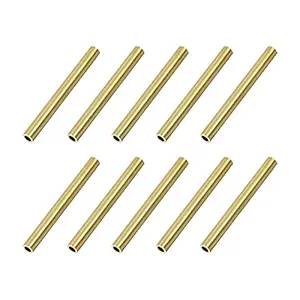 uxcell Brass Round Tube, 3mm OD 0.5mm Wall Thickness 30mm Length Seamless Pipe Tubing for DIY Crafts 10 Pcs
