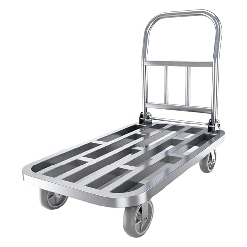 Carretilla plegable con plataforma y ruedas giratorias 80x150x92cm miniatura 1