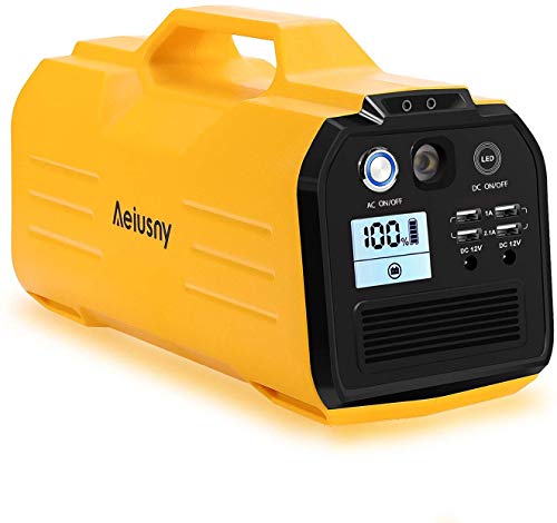Portable Power Station, 296Wh/400W Solar Generator Power Supply CPAP Backup Battery, 110V Pure Sinewave AC Outlet, 12V DC, USB Output for Outdoor Camping Trip Fishing Emergency (S200)