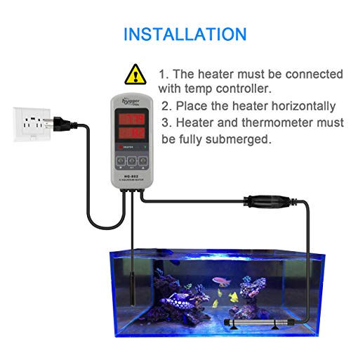 hygger-Pinpoint-Saltwater-Aquarium-Heater-with-Digital-Thermostat-IC-Temp-Controller-Titanium-Tube-Submersible-Fish-Tank-Heater-for-Coral-Reef-50-500-Watt