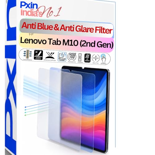 Image of Pxin Tablet Anti Bluelight and Anti Glare Screen Guard compatible with Lenovo Tab M10 (2nd Gen) | BLUV Lightblock Tech | Scratch Proof | Prevents bluelight | Eye Protection | No Dry Eyes