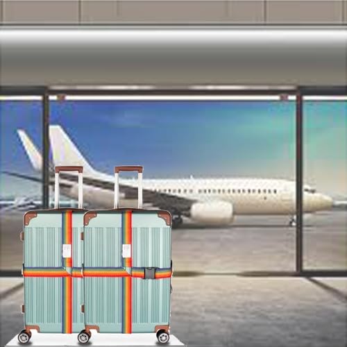 Luggage Straps for Suitcases, TSA Approved Travel Belt with Cross-Buckle（Orange）3