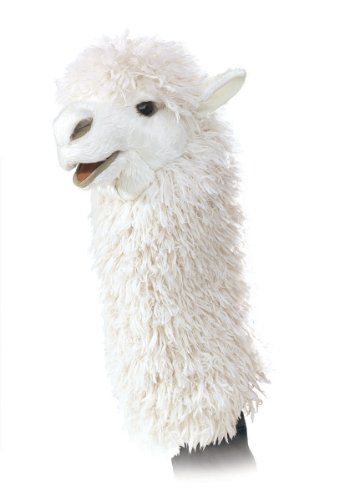 Folkmanis Alpaca Stage Puppet, White (2885)
