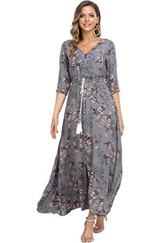Image of Casual Summer Dresses for Women 2026 Maxi Dress Flowy Bohemian Beach Party