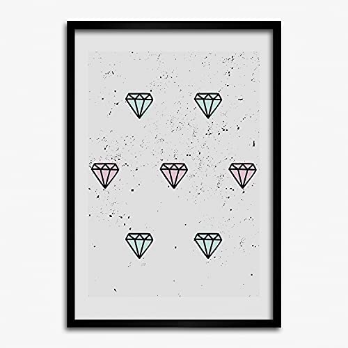 Cadre pour affiche Tulup 50x70 cm habillage mural moderne diamants