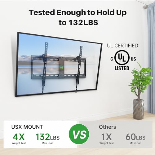 undefined USX MOUNT Tilting TV Wall Mount for Most 37"-90" Flat Curved Screen Television, TV Bracket with Max VESA 600x400mm up to 132lbs, Low Profile Tilt Mount for 16", 24" Stud の商品画像 4