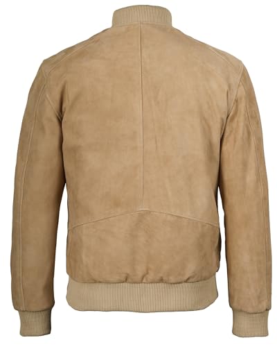 fjackets Real Suede Leather Bomber Jackets For Men - Premium Lambskin Men Leather Jacket Stylish All Season Outerwear4