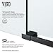 VIGO Elan 56 to 60 in. W x 74 in. H Frameless Sliding Shower Door in Matte Black with 3/8 in. (10 mm) Clear Glass-VG6041MBCL6074