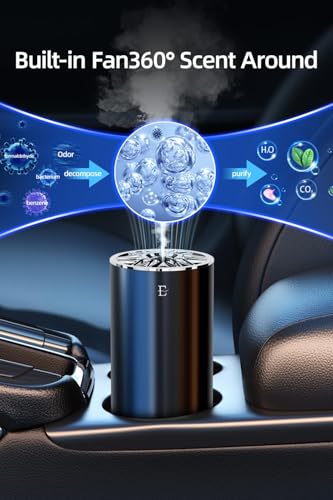 Image of Smart Car Air Fresheners,car Cologne diffusers, 7 Colors Breathing Light,80ml Fragrance Lasts 6 Months,Portable USB Aromatherapy Diffuser for Car Accessories for Woman&Men