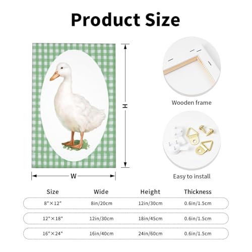 Cuadro de pato blanco 30x45 cm para dar un toque estético y acogedor a tu dormitorio 2