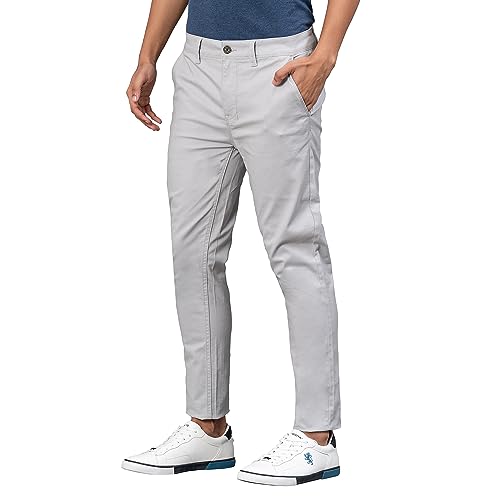Image of Red Tape Casual Chinos for Men | Grey | Solid Woven Chinos | Skinny |Comfortable & Breathable | Durable & Moisture Absorbent | Cotton Chinos for Men