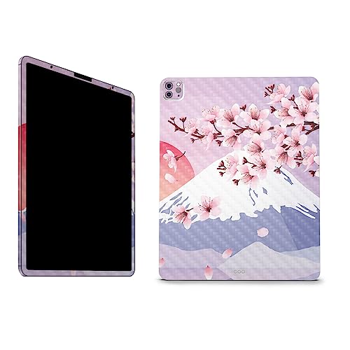 Image of MightySkins Carbon Fiber Skin Compatible with Apple iPad Pro 12.9 inch M2 6th Gen (2022) Full Wrap Kit - Fuji Sunset | Protective, Durable Textured Carbon Fiber Finish | Easy to Apply | Made in The USA