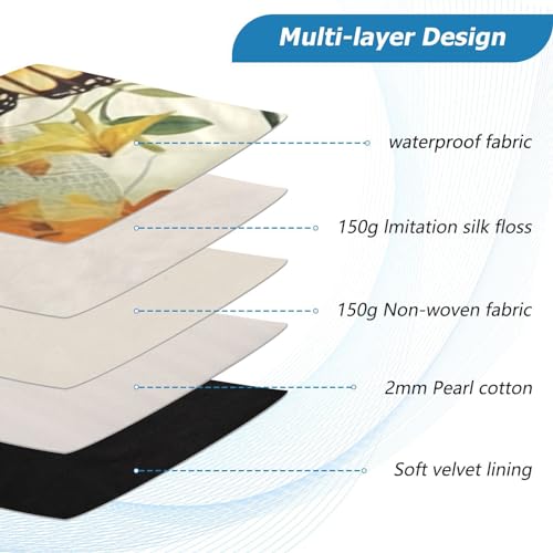 Funda para portátil amarilla con flor para notebooks 13-14 pulgadas miniatura 4