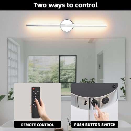 Image of Battery Operated wall Sconce Set of 2, 27.5 inch Chrome USB Rechargeable LED dimmable wall Sconce with Remote Control, Rotate 350 for Living Room, Bedroom, Hallway and scones Lighting