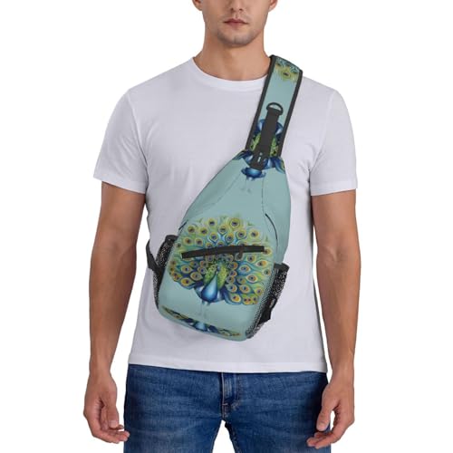 Mochila bandolera tipo sling para pecho blanca miniatura 6