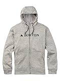 Classic Fit Burton Herren Oak Full-Zip Hoodie, Monument Heather, M