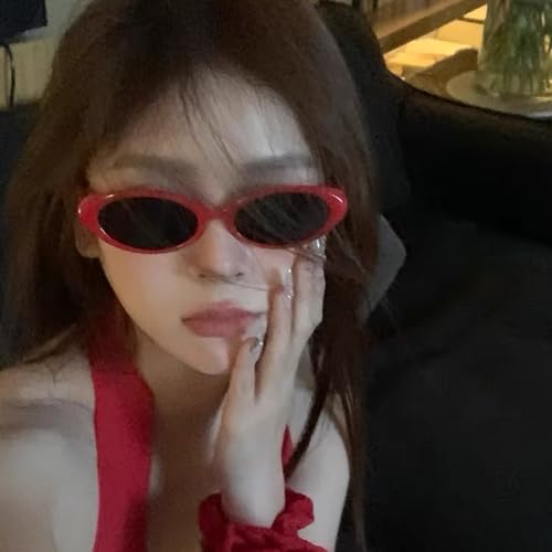 Image of Retro Oval Sunglasses for Women Men 90s Style Vintage Small Sun Glasses UV400 Protection Shades