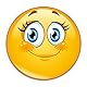 easydruck24de Smile-Aufkleber Wimpern I kfz291 I rund Ø 15 cm I Süßer Sticker für Laptop Notebook Tür Roller Auto I wetterfest