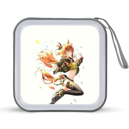 ウマ娘 CDケース プラケース DVD収納ケース CD収納ボックス ディスクケース 防水 メディアケース 大容量 40枚収納 小型 持ち運び便利 薄型 ファスナー付 旅行