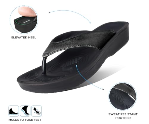 Image of AEROTHOTIC Original Orthotic Comfort Thong Style Flip Flops Sandals for Women with Arch Support for Comfortable Walk