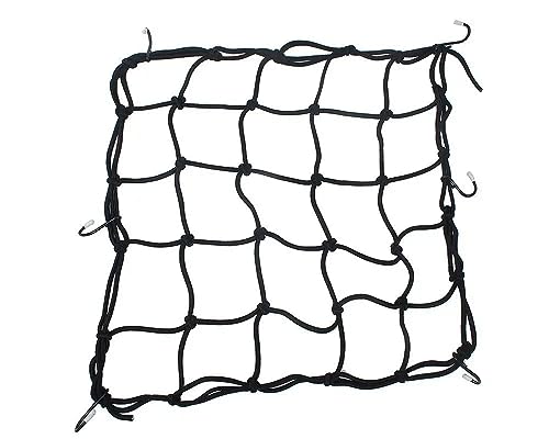 Fuel Helmets Bungee Cord Cargo Net (40 * 40 CM) Universal Luggage Holder - Strong & Elastic Mesh Soft Rope Straps for Holding Bags,Box for Bikes, Scooter, Cycle, Cars [Water Proof] tank, Seat, Carrier