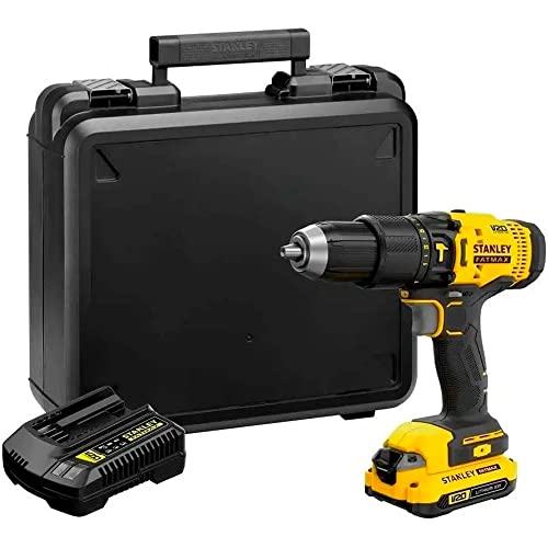 STANLEY Kit Parafusadeira e Furadeira de Impacto 1/2 Pol. (12mm) 20V MAX* com Bateria Bivolt e Maleta SCD711C1K