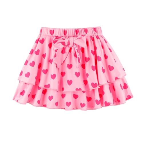 Image of Girls Skirt Set 2 Piece Outfit Toddler Summer Clothes Ruffle Sleeve T-Shirt Bow Knot Tutu Skirt Outfit Set