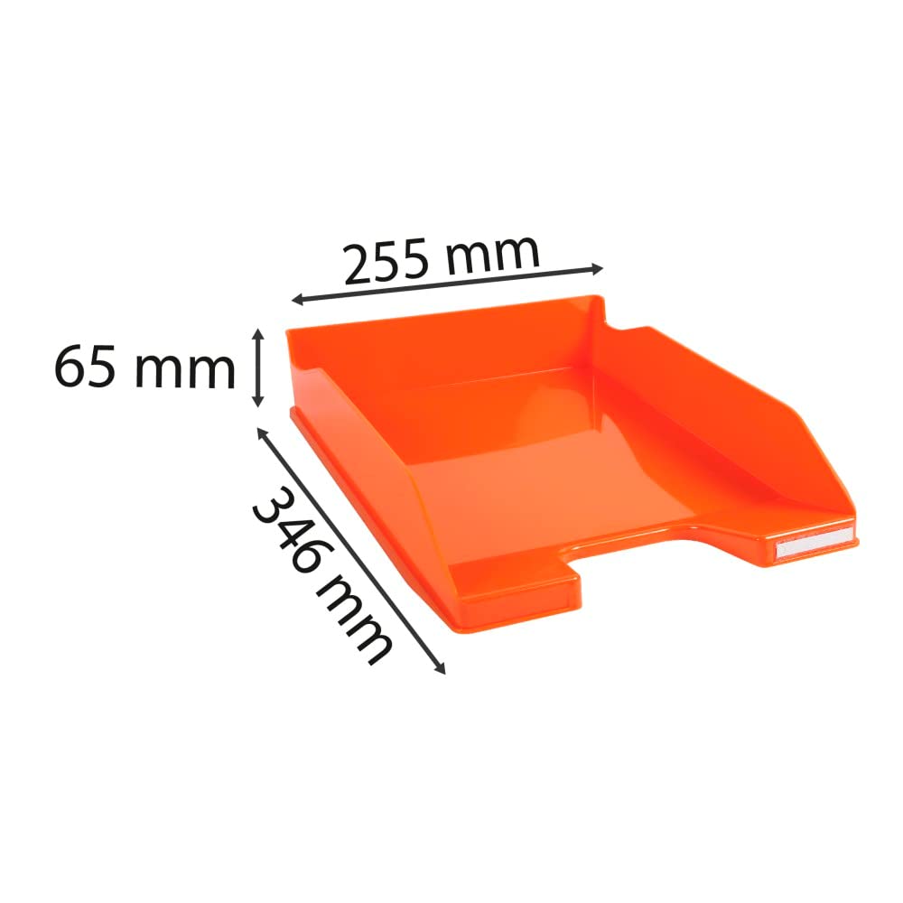 Exacompta Iderama - Bandeja de correo, color naranja glossy