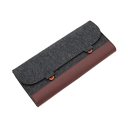 KPREPUBLIC PU Felt Keyboard Carrying case Bag for planck 40% 60% 80% 100% gh60 xd64 tada68 87 tkl 104 Ansi bm60 bm65 bm68 Poker (PU Felt Bag for 40% x1)