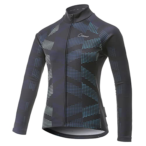 CATENA Maillot de Ciclismo de Manga Larga para Mujer con Tejido Transpirable de Secado rápido Camiseta térmica Otoño e Invierno Cover