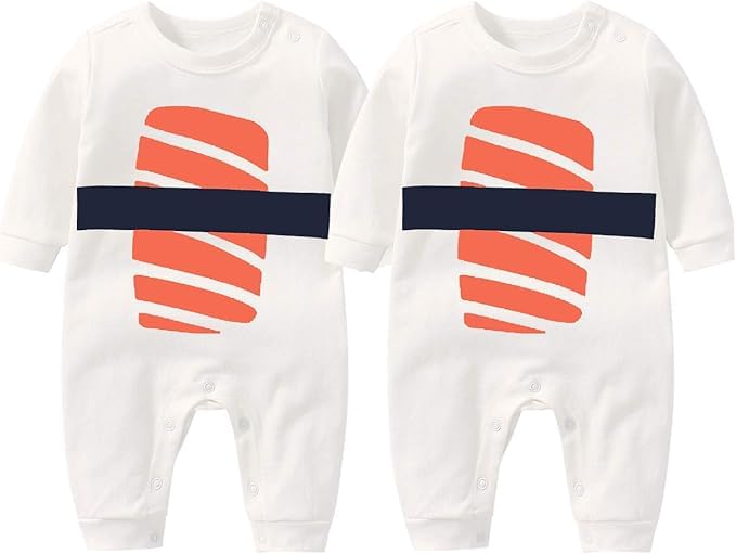 Image of YSCULBUTOL Baby Bodysuit Yummz Tomato Ketchup Mustard Red Yellow Twins Set Boys Girls Clothes Twins Baby Outfits