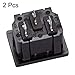 uxcell C14 Panel Mount Plug Adapter AC 250V 10A 3 Pins IEC Inlet Plug Power Connector Socket Straight Pack of 2