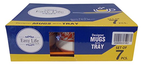 Image of Easy Life Designer Mugs with Tray, 7 Count Carton