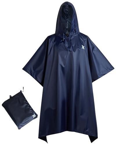 Hurley Ponchos Adult - Waterproof Rain Ponchos for Adults, Lightweight Packable Rain Poncho for Hiking, Camping & Emergency