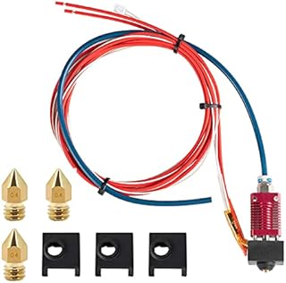 Official Upgrade Assembled Extruder Hotend with Capricorn Bowden PTFE Tubing with Silicone Cover×3 and 0.4mm Nozzle×3 for Creality Ender 3 V2 Ender 3 Ender 3 pro 3D Printer, Not for Ender 5