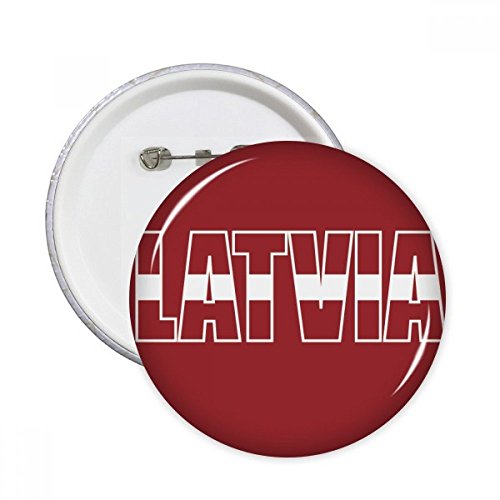 Badge Lettonie bouton décoratif multicolore pour personnaliser un sac à dos de voyage