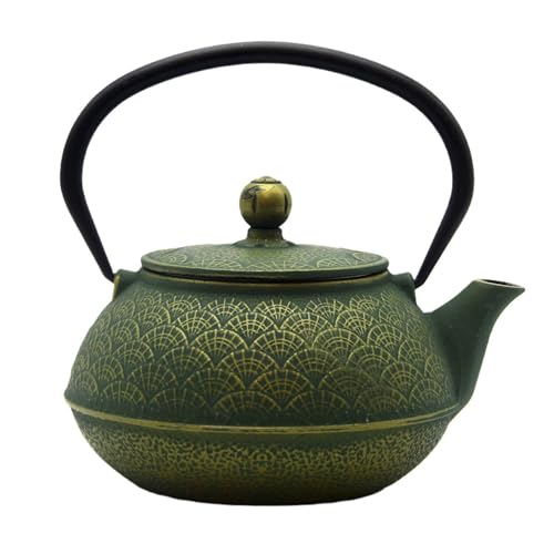 900ml Cast Iron Tea Kettle,SECHUDO Teapot Coated...