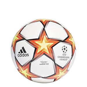adidas Boys FIN21 LGE J350 Recreational Soccer Ball, wit/rood/geel/zwart (meerkleurig), 5