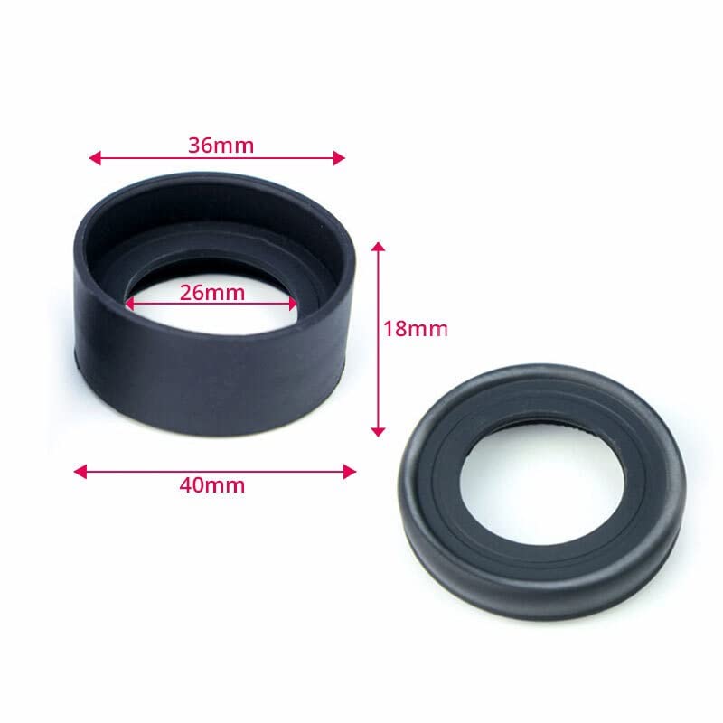 Microscope Foldable Rubber Eyepiece Eye Shield Cups 36mm Inner Diameter Eye Guards 2 PCS