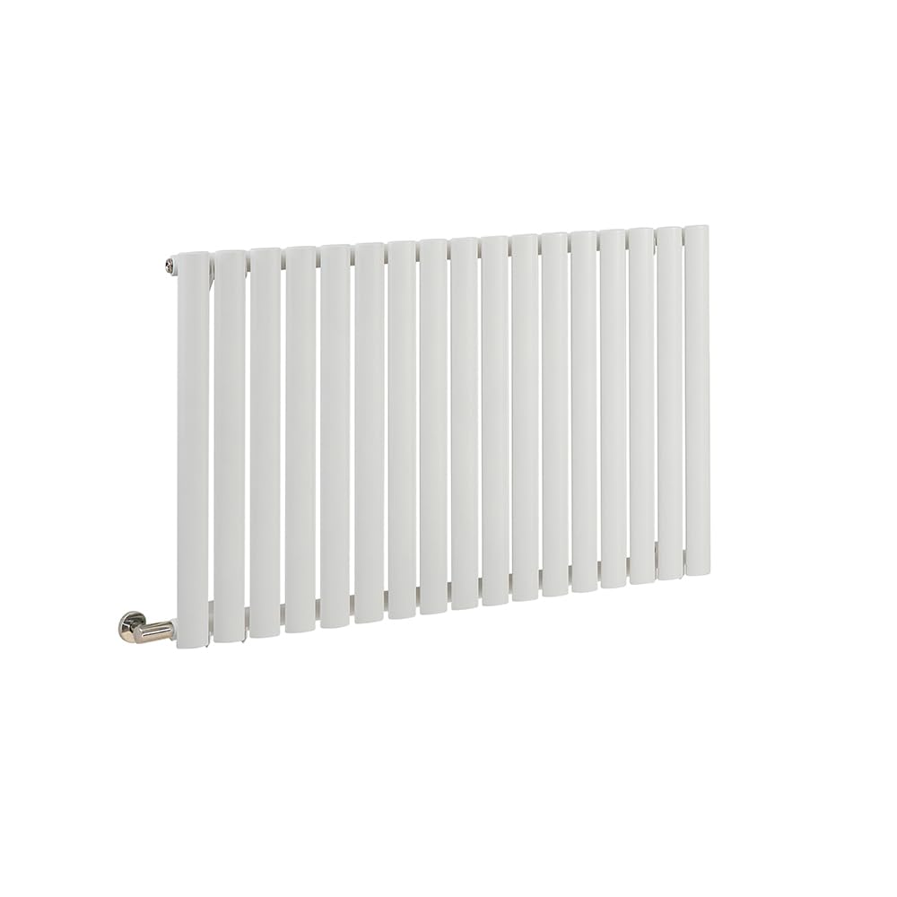 Milano Aruba 800W White Horizontal Single Oval Panel Electric Radiator - 635mm x 1000mm