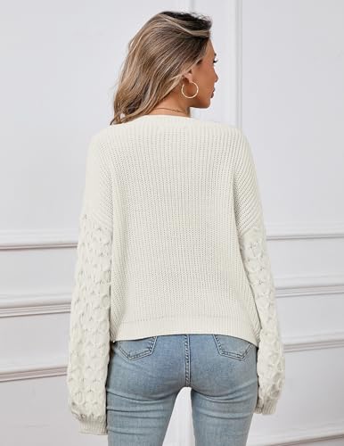 Image of Libsorge Womens Valentine Heart Sweater 2026 Valentines Day Trendy Cute Oversized Long Sleeve Pullover Sweaters