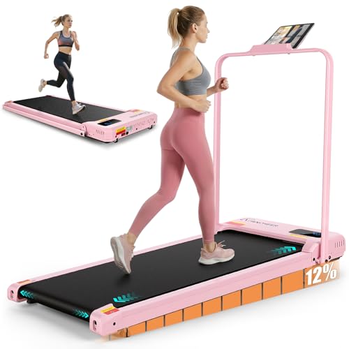 ANCHEER Treadmill with Handles, 3.0 HP Foldable Walking...