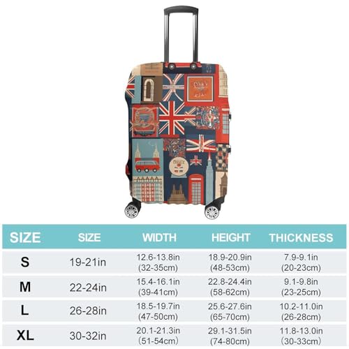 Housse de bagage élastique motifs Angleterre blanche de haute résistance pour valise
