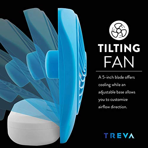 Ventilateur inclinable O2COOL à 2 vitesses avec batterie intégrée - 4