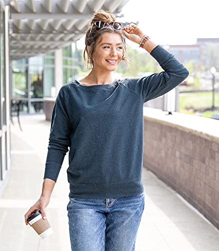 Instant Message - Leaf Pattern - Women's Lightweight French Terry Pullover3