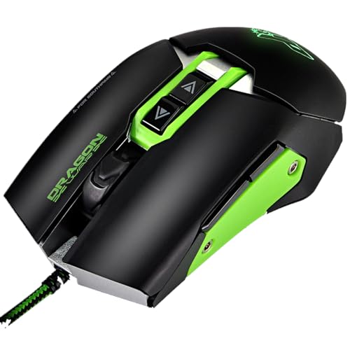 Ambidextrous Gaming Mouse Quickly Change Left or Right Handed Play, High Precision Optical Laser Mouse for Gamers with S.W.A.P Button and Macro Functions