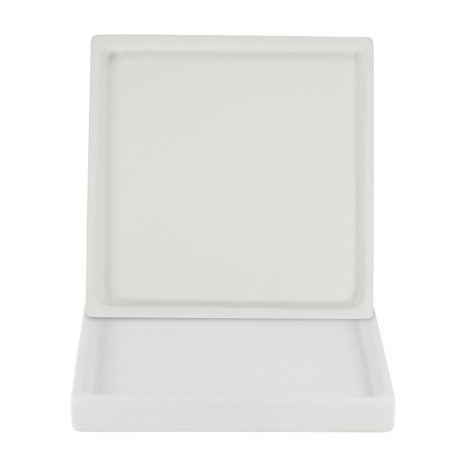 M METERXITY 2-Pack Ceramic Plant Saucer, 5 Inch Plant Water Catcher Tray