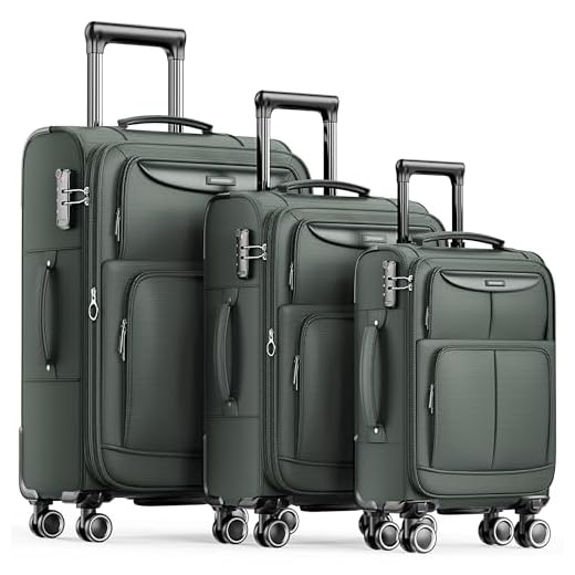 SHOWKOO 3 Piece Expandable Luggage Set